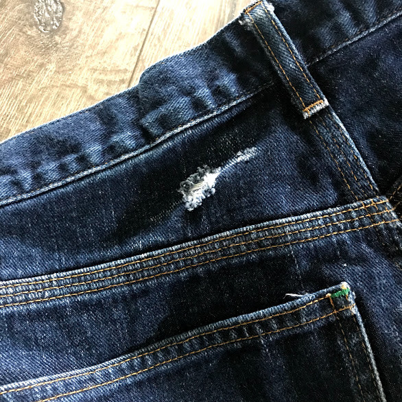 Tommy Hilfiger Men's Carpenter Shorts 31 Vintage 100% Cotton Dark Blue Denim