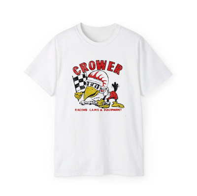Retro Hot Rod Tee T Shirt Speed Shop Drag Race Racing Crower Racing Cams