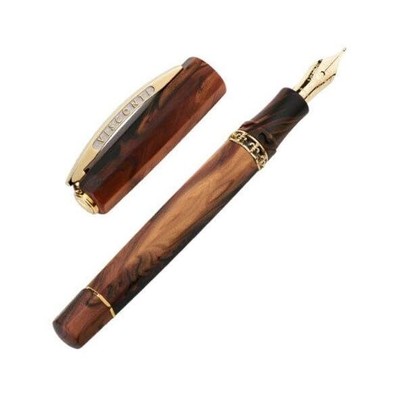 VISCONTI fountain pen special production Medici Radica Acrosilk brown gold 