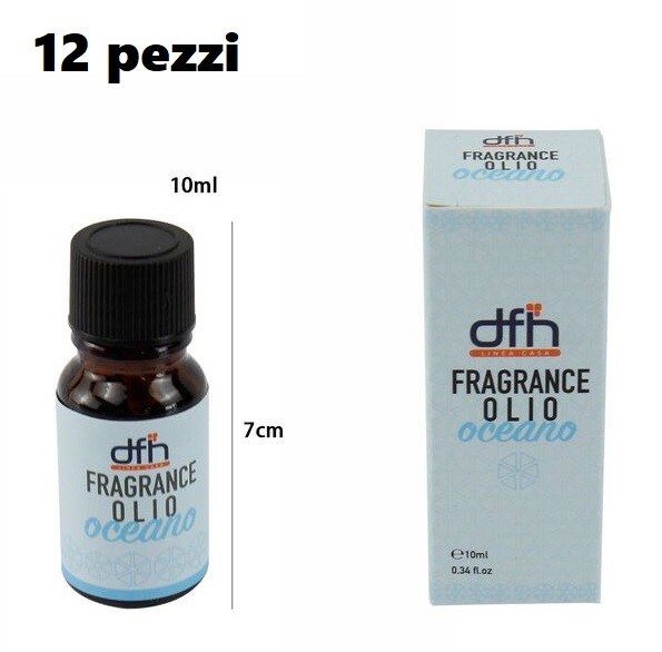 Set 12 Oli Essenziali 10ml Profumo Ambiente Fragrance Oil Oceano dfh