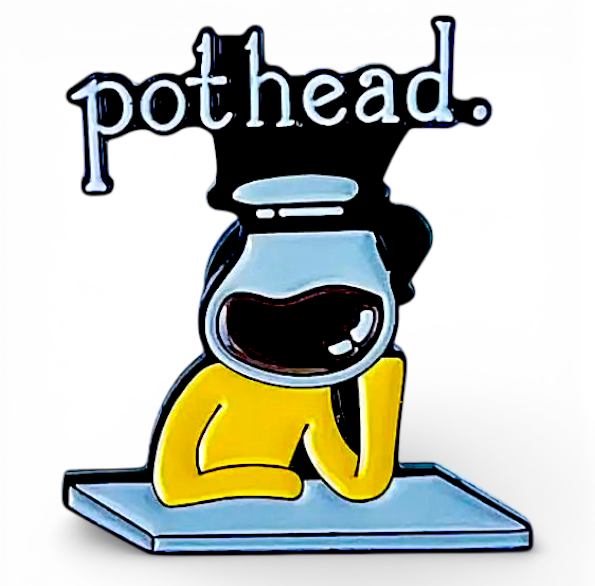 Funny Coffee Pot Head Enamel Lapel Pin - Humor Collectible Gift
