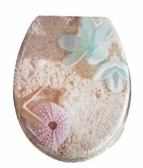 CopriWater Copri Water Sedile WC Bagno Universale Cerniere Acciaio Sabbia dfh
