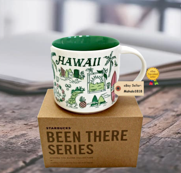 🌺 Starbucks Hawaii Mug Bundle Been There Collection Hawaii License Plate Mug