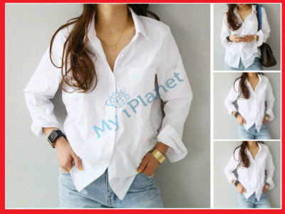 Women White Shirts And Blouses 2022 Long Sleeve Casual Turn-down Collar Ol Style