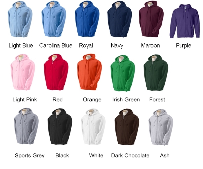 GILDAN Men's Size 2XL-5XL ZIP Heavy Blend Hooded Sweatshirt Hoodie ...