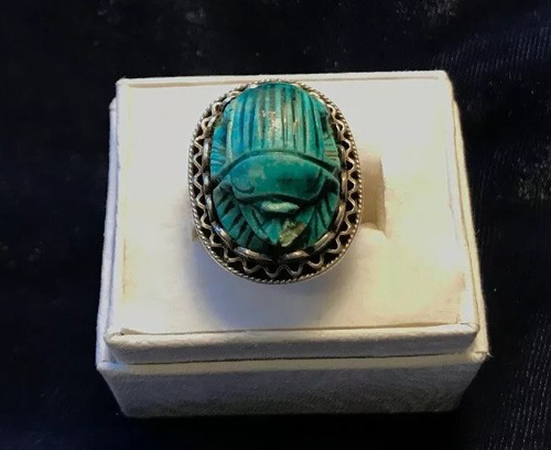 Turquoise scarab best sale ring