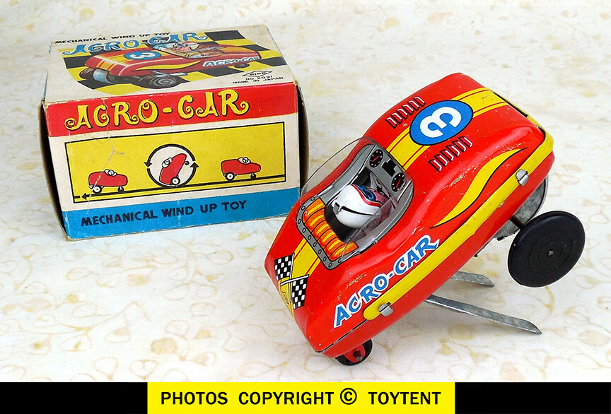 Yone Acro-Car flip-over race car with original box Japan toy ... SEE MOVIE!