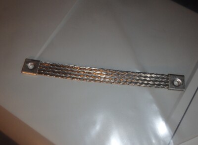 Earth Strap, Battery Lead, Cable, Flexible Tinned Copper Braided Connector 6.5''