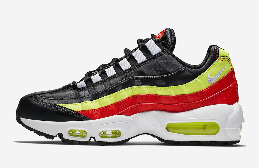 

Женские кроссовки Nike Air Max 95 Habanero Red Volt Black White 307960-019 размер 8 Ретро, Multicolor, Nike Air Max 95