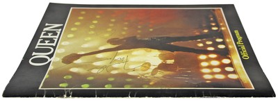 Queen Freddie Mercury & Brian May Signed 1980 Official Tour Program BAS #A78880