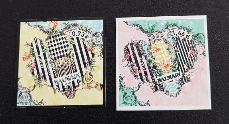 France 2017 AutoadhÃ©Sif Aa AdhÃ©Sif 1372 1373 Neuf Luxe ** Coeurs Balmain