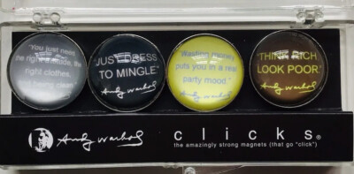 Andy Warhol iPop Quote Arts CLICKS Magnets Set