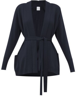 NWT MAX MARA LEISURE Laerte Cardigan - Navy Size L #S4639