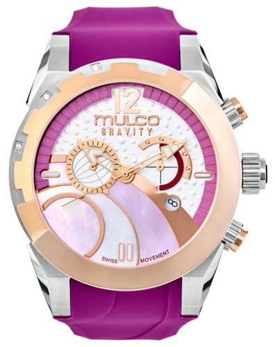Mulco Women's Analog Display Swiss Quartz Purple Dial Band Watch MW5-3799-523