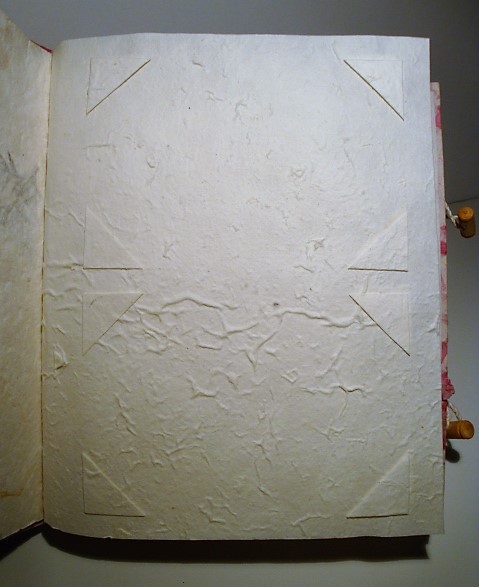 HANDMADE MULBERRY PAPER & ONION SKIN PHOTO PICTURE ALBUM-UNIQUE GIFT-RED