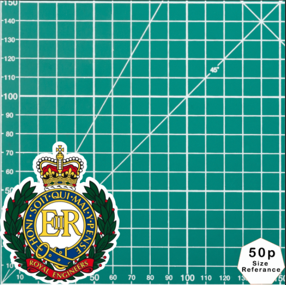 Royal Engineers Waterproof Vinyl Stickers (old badge) - Official MoD Reseller - Picture 5 of 7