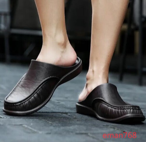 Mens Slingback Slippers House Shoes Slip on Indoor Comfort