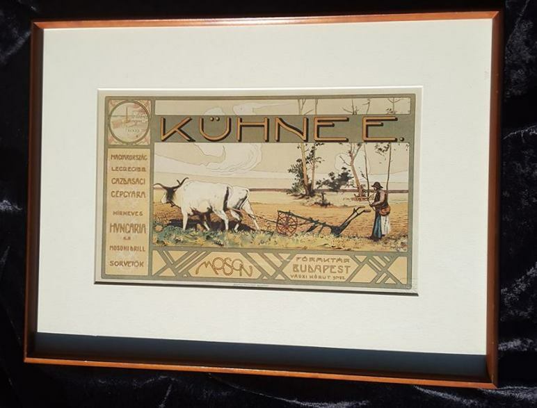 C.1899 Arpad Basch KUHNEE Maîtres de l'Affiche Framed Lithograph Small Poster