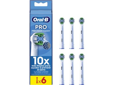 Recambio para cepillo dental - Oral-B Pro Precision Clean, 6 Unidades