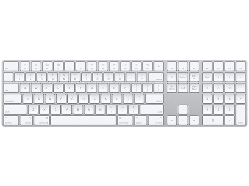 Apple Magic Keyboard, con teclado numérico, Bluetooth, QWERTY Español, Plata