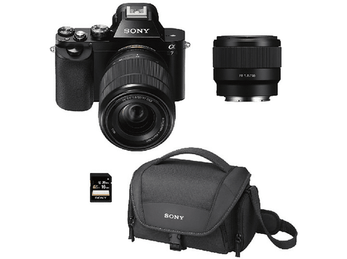 Cámara Evil-Sony Alpha ILCE 7KBSensorde24.3 MPFull Frame+SEL28-70mm+SEL 50mmF1.8