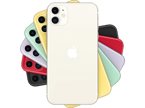 Apple iPhone 11, Blanco, 64 GB, 6.1" Liquid Retina HD, Chip A13 Bionic, iOS