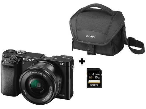 Pack Cámara EVILSony A6000, 24.3 MP, Full HD, WiFi, Ne + E PZ 16-50 mm f/3.5-56