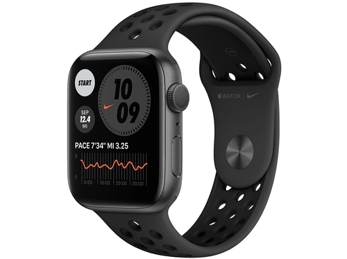 Apple Watch Nike Series 6, GPS, 44 mm, aluminio en gris espacial, Correa Nike Sp
