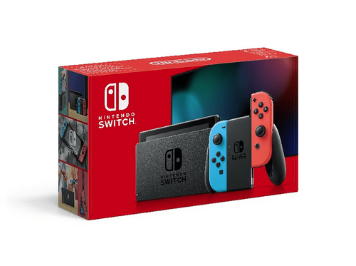 Consola - Nintendo Switch Modelo 2019, 6.2", Joy-Con, Azul y Rojo Neón