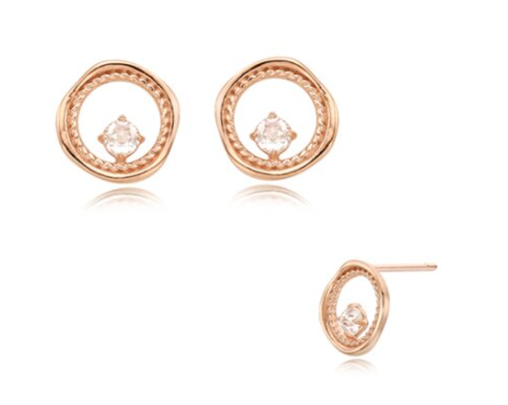 【STONEHENgE】Silver Material Rose Gold Earrings SC1308 StoneHenge Silver Earrings SC1445 Silver925 Rose Gold Cubic