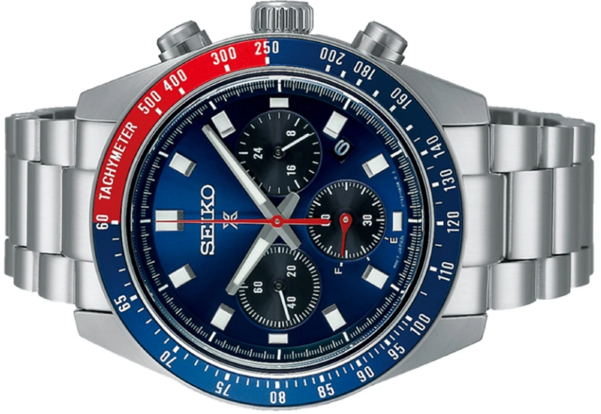 Pre-owned Seiko Prospex Speed Timer Solar Powered Blue Dial Round Men's Watch Ssc913p1