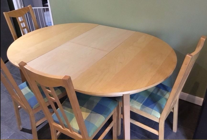 Ikea Round Extending Table 4 Ikea Aaron Chairs Free