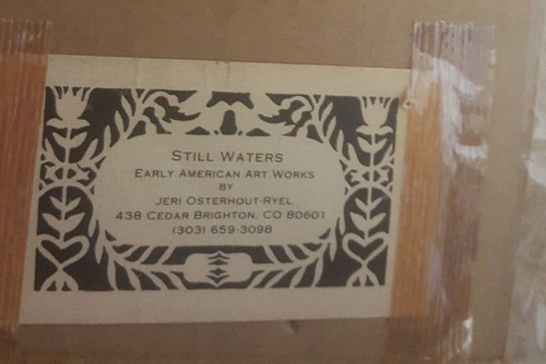 Jeri Osterhout Ryel original folk art Noah's Ark scene - primitive cut paper