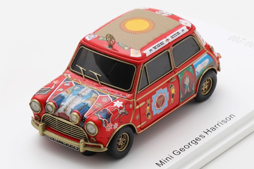 ミニカー Spark 1/43 Mini \"Georges Harrison\" Mini Cooper Psychedelic George Harrison Miniature car Toy