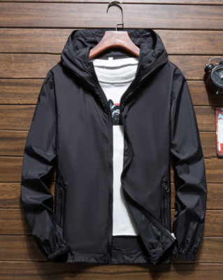 Men s Lightweight Windbreaker Hooded Waterproof Rain Jacket Breathable Outwear