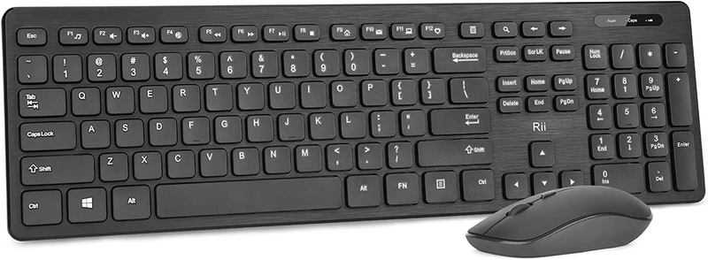Wireless Keyboard and Mouse Combo - Rii Standard Office Wire
