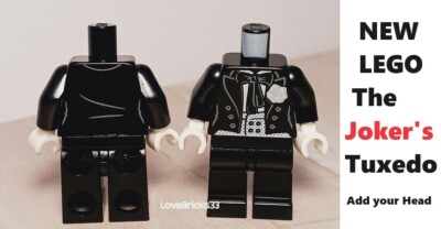 New LEGO Tuxedo Torso Matching Legs GROOM The Joker's Batman TUX White Rose Vest