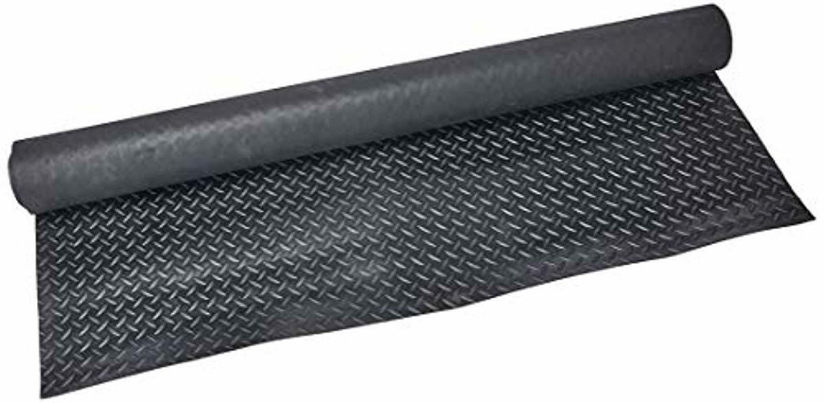 Rubber Cal Diamond Plate Rubber Flooring Rolls 3mm X 4ft Wide