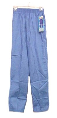 Ceil Blue Scrub Pants M Top Line TL201 Uniforms Elastic Waist Side Pockets New
