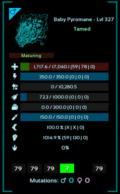 ARK Survival Ascended Monster Pyromane (Pyro) TOP STATS - PVE Official