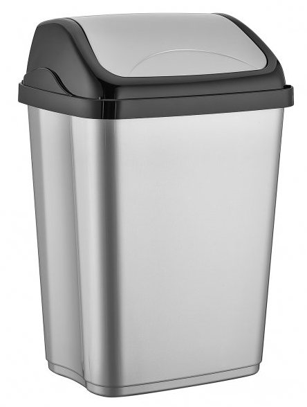 Mülleimer mit Schwingdeckel Abfalleimer Papierkorb Gute Qualität - 16 Liter - 