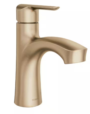 MOEN Findlay 84516BZG 1-Handle 1-Hole Bathroom Faucet in Bronzed Gold