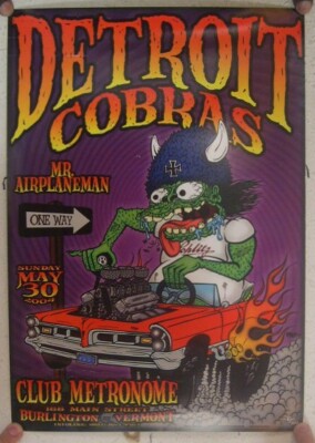 Detroit Cobras Poster Mr. Airplane Man May 30 2004 Club Metronome Burlington