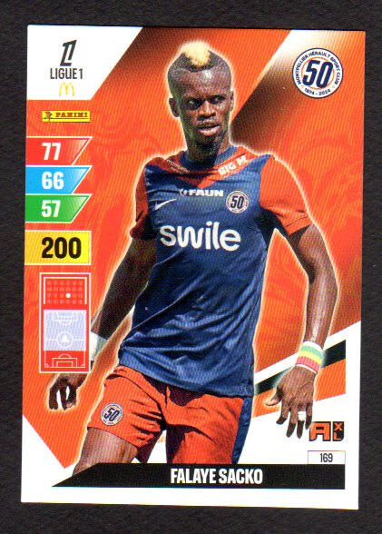 Carte Panini Adrenalyn Xl 2024-25 Ligue 1 #169 Falaye Sacko Montpellier Hsc
