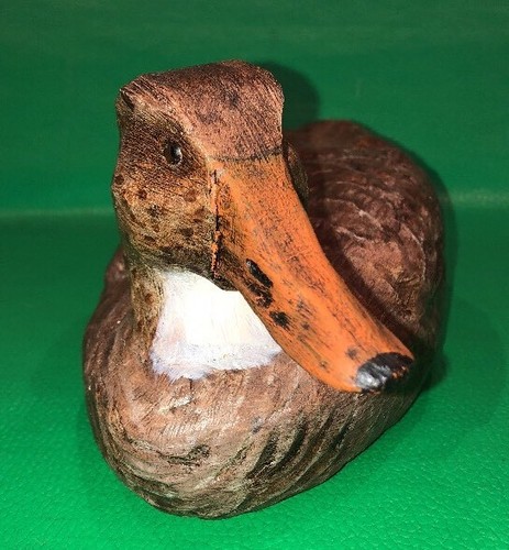 duck decoy hand carved decor mallard hen Signed Bob Sitton 2010 Nacodoches TX