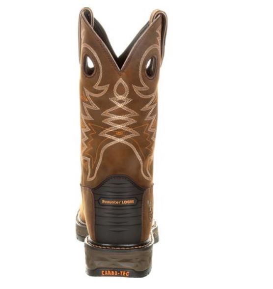 Pre-owned Georgia Boot Men's Brown Carbo-tec Lt Alloy Toe Wp Eh Pull On Work Boot Gb00224