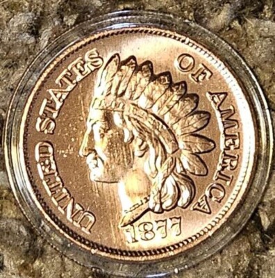 1 AVDP oz .999 Fine Copper round; Indian Head Medallion; In CAPSULE