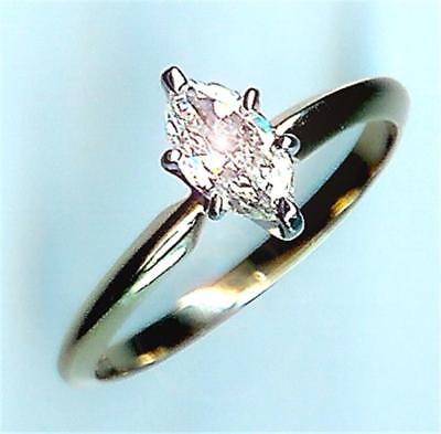 New 0.41 Carat Marquise 14K Yellow Engagement Ring