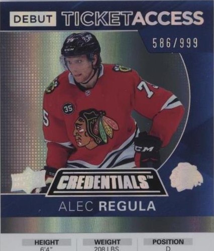 2021-22 Upper Deck Credentials - Alec Regula #120