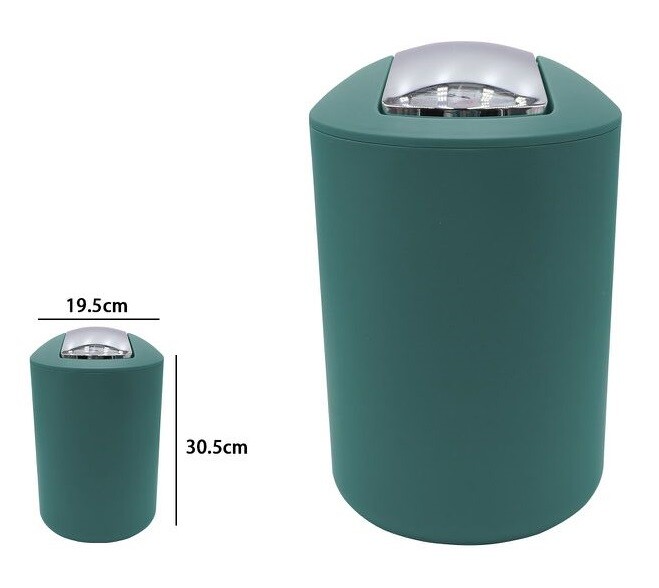 Pattumiera Cestino Secchio Rifiuti Gettacarte Accessorio Bagno Verde dfh